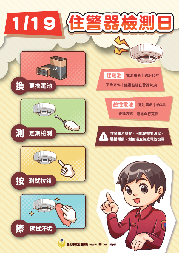 1/19 住警器檢測日