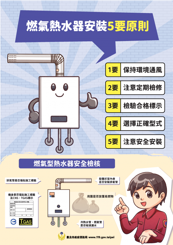 燃氣熱水器安裝五要原則